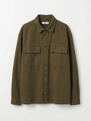 LC Waikiki Haki Loose Fit Erkek Gabardin Gömlek Ceket