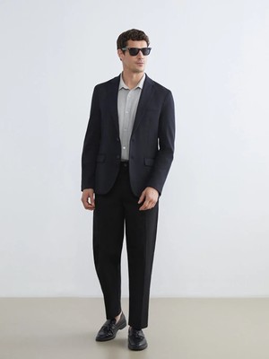 LC Waikiki Lacivert Dar Kalıp Erkek Blazer Ceket