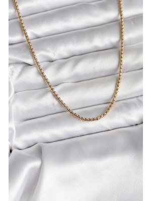 14K Gold Renk Kaplama Zincir Model cm Kadın Kolye