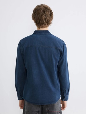 Lc Waikiki Indigo Regular Fit Erkek Jean Gömlek