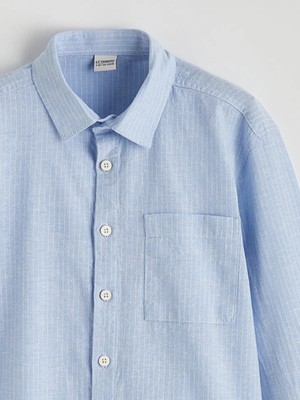 Lc Waikiki Mavi Çizgili Erkek Çocuk Gömlek