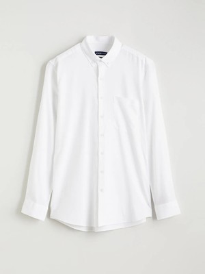 Lc Waikiki Beyaz Regular Fit Gabardin Erkek Gömlek