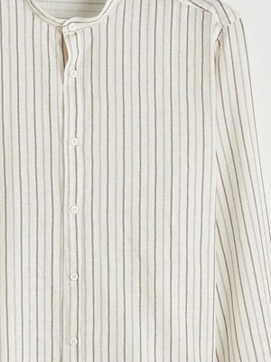 Lc Waikiki Bej  Regular Fit Hakim Yaka Poplin Erkek Gömlek