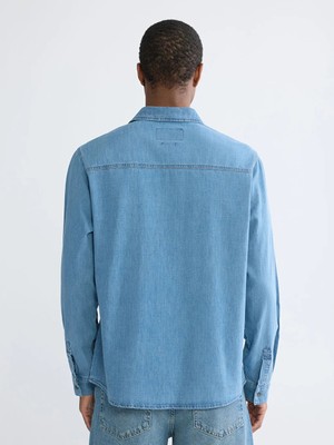 Lc Waikiki Indigo Regular Fit Erkek Jean Gömlek
