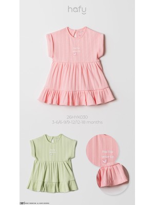 Hafy Baby "hello World" Fırfırlı Kız Bebek Yazlık Elbise