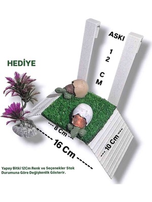 Salıncak Piramit Kaplumbağa Rampası Yeşil Zemin Askılı Model (Rampa 16X10 Askı 12CM)