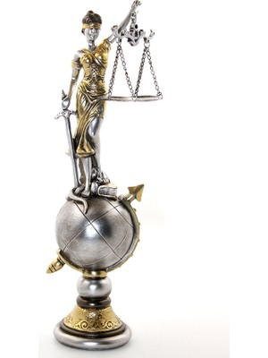 Polyester Dünya Küre Üzerinde Adalet Biblosu Model 1