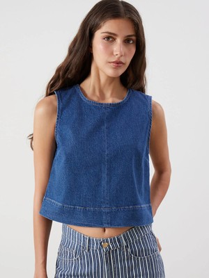 Lc Waikiki Yeni Sezon Bisiklet Yaka Jean Bluz