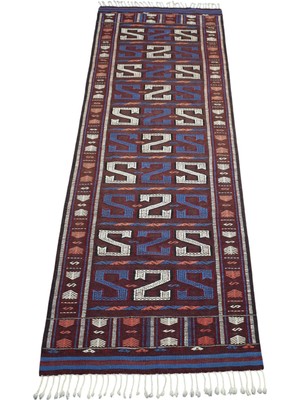 Zehra Abla Halı Yeni El Dokuma Başyapıt Yüncü Yörük Balıkesir Cecim Yün Yolluk Kilim 7176