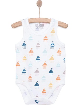 Hellobaby Erkek Bebek Body Bisiklet Yaka Atlet