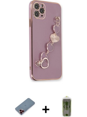 Cepte Toptan iPhone 11 Pro Nova Işık Prime - Siyah Joko Magic 5d Hayalet Cam + Kırmızı Metal Kamera Lens Koruma Cam