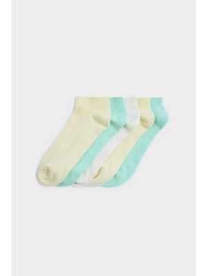 DeFacto Kadın Rahat Lastikli 5'li Pamuklu Patik Çorap H3023AXNS