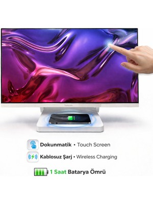 SUNCOM Touch SCA-134T i5-14450H 16GB 512GB SSD O/B Dokunmatik 23.8" Beyaz DOS All in One PC Bataryalı