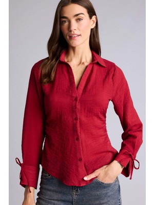 DeFacto Fitted Gömlek Yaka Modal Uzun Kollu Gömlek H1570AX26SP