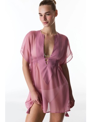 Penti Gül Pembesi Basic Kaftan