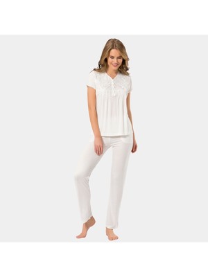 Türen Kisa Kollu Pijama 3236/KREM