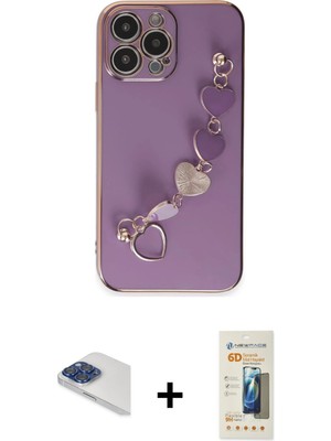 Cepte Toptan iPhone 13 Pro Max Nova Işık Prime - Siyah 6d Mat Seramik Hayalet Nano Ekran Koruyucu + Lacivert Pers Alüminyum Kamera Lens