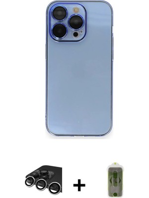 Cepte Toptan iPhone 14 Pro Max Siluet Minimal Özel Seri - Siyah Joko Magic 5d Hayalet Cam + Gümüş Raze Metal Kamera Lens