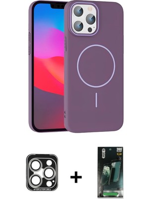 Cepte Toptan iPhone 15 Pro Max Siluet Doku Özel Seri - Şeffaf 360 Full Body Arka Koruyucu + Gümüş Pvd Metal Kamera Lens