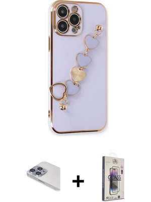 Cepte Toptan iPhone 13 Pro Max Nova Işık Prime - Siyah Bilvis 3D Cam Ekran Koruyucu + Sierra Blue Pers Alüminyum Kamera Lens