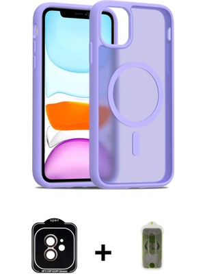 Cepte Toptan iPhone 11 Siluet Minimal Prime - Siyah Joko Magic 5d Hayalet Cam + Turuncu Pvd Metal Kamera Lens