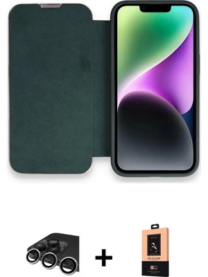 Cepte Toptan iPhone 13 Pro Max Siluet Minimal Serisi - Şeffaf Maxco Cam Ekran Koruyucu + Gümüş Raze Metal Kamera Lens