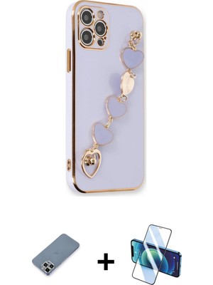 Cepte Toptan iPhone 12 Pro Max Nova Işık Prime - Siyah 3D Antistatik Seramik Nano Ekran Koruyucu + Gümüş Metal Kamera Lens Koruma Cam