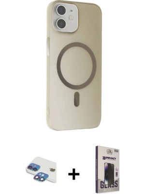 Cepte Toptan iPhone 11 Çekirdek Modern Prime - Siyah Bilvis Hayalet Cam Ekran Koruyucu + Gökkuşağı Pers Alüminyum Kamera Lens