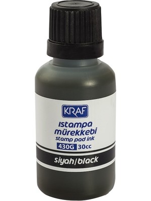 KRAF Istampa Mürekkebi 30CC Siyah 430g 12 Adet Renkli Sarf Malzemeleri İçin Uygun
