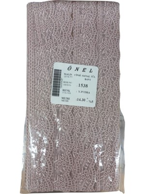 Uravas Store Dantel Polyester Sanal Tül Bant Y.pudra 14,30 Metre En 3 cm ON-1538-PU
