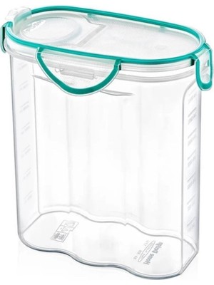 Uravas Store® Kilitli Kapaklı Contalı Hava,su Sıvı Geçirmez 2,4 Litre Erzak Saklama KABI-SA590