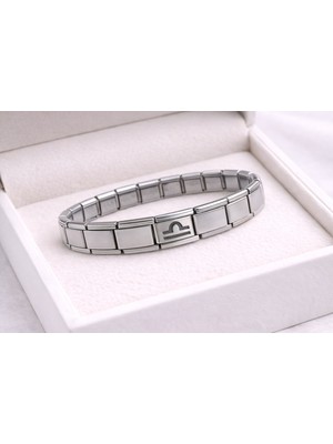 Uravas Store Çelik Nomination Bileklik Terazi Burcu | Paslanmaz Çelik Burç Charm Detaylı | Zarif ve Dengeli Tasa