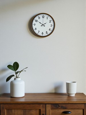 Uravas Store 36 cm Kahverengi Dekoratif Duvar Saati