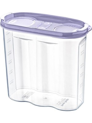 Uravas Store® 2 Kapaklı Ölçekli Erzak Kuru Gıda Saklama Kutusu Kabı - 1,7 Litre - SA935
