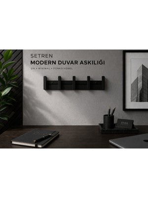 By Arkincoff Setren Dayanıklı 5 Kancalı Duvar Askısı