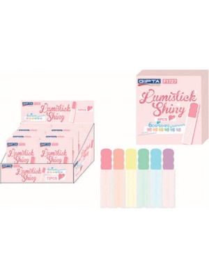 Gıpta Fosforlu Kalem Lumistick Shiny Simli 6 Renk Set F1727