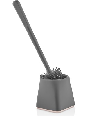 Ata Home Gri Silikon Tuvalet Fırçası Kolay Temizlik Özelliği ile Modern Tasarım