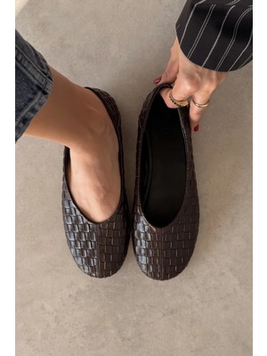 Nope21 Luna Kahverengi Örme Babet