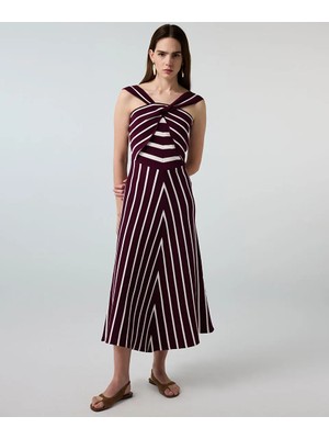 İpekyol Çizgili Triko Elbise IS1260002338008