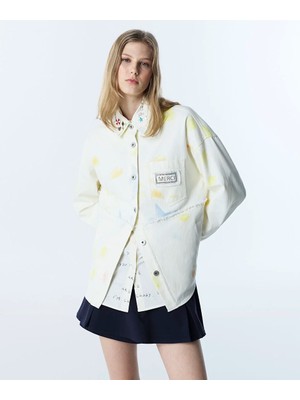 Twist Görsel Baskılı Raw Edge Ceket TS1260005067082