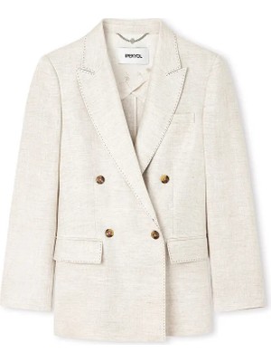 İpekyol Vatkalı Keten Blazer IS1260106029030