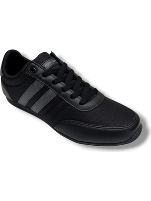 Best Of 2086-26 Cilt Deri Anatomik Erkek Sneaker Siyah Füme