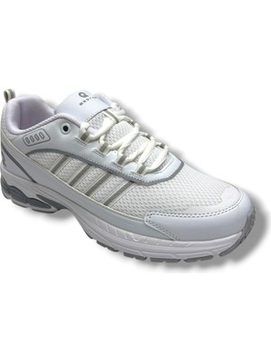 Best Of 2056-26 Anorak Deri Anatomik Erkek Sneaker Beyaz Gümüş