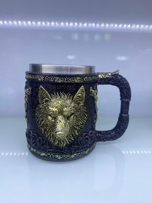 Skygo Kurt Işlemeli Çelik Kupa Kod 6901