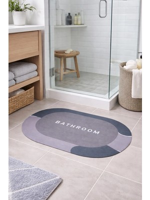 Omilife Sihirli Su Emici Banyo Paspası Kaydırmaz Tabanlı 35 Mm Kalınlık Abdest Ayak Kurulama Matı