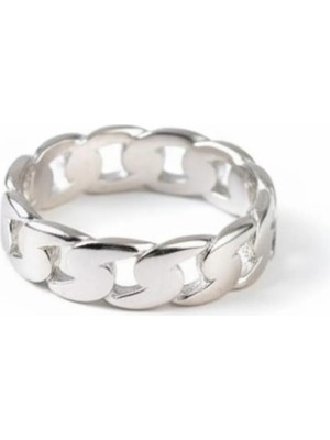 Tesbihname Gurmet Tasarım Silver Renk Free Size 925 Ayar Gümüş Kadın Yüzük