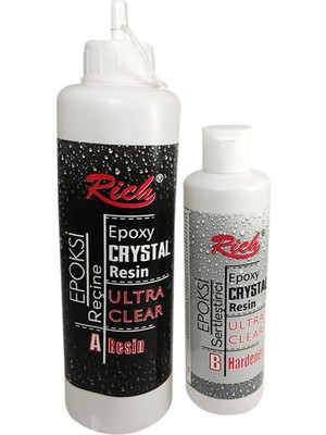 Rich Epoxy Crystal Reçine Seti Sanatsal Malzeme Ultra Clear Özellikler ile