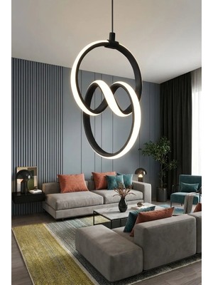 Lzy Avize Store Signature Siyah Avize – Modern Salon, Mutfak, Çocuk Odası ve Antre Aydınlatma