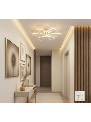 Lzy Avize Store Yonca 6’lı Beyaz Plafonyer – Salon, Mutfak, Çocuk Odası, Yemek Masası ve Antre Için Modern LED