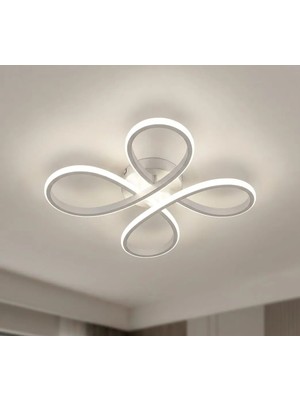 Lzy Avize Store Daisy 4’lü Beyaz Avize – Modern Salon, Mutfak, Çocuk Odası, Antre Aydınlatma